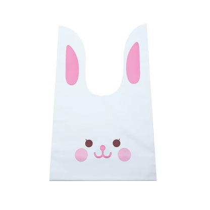 10/50Pcs/Lot Cute Rabbit Ear Bags Cookie Plastic Bags&Candy Gift Bags for Biscuits Snack Baking Package and Event Party Supplies
