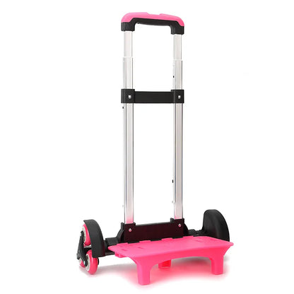 Kid Trolley for Backpack and School Bag Luggage for Children 2/6 Wheels Expandable Rod High Function Trolly Chariot