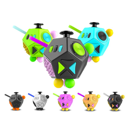 Fidget Cube Toy,Edc Fidgeting anti Stress Relief Toys,Anxiety Antistress Magic Cube Toys for Adults Kids Autism AD ADHD 12 Side