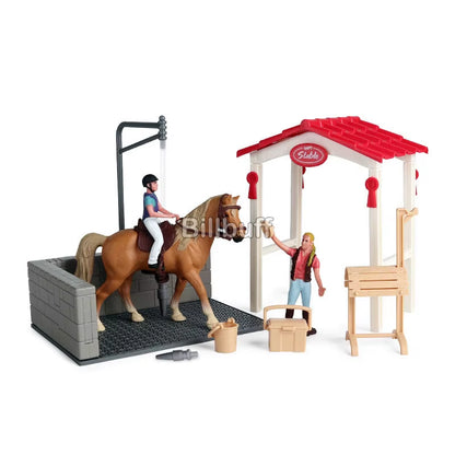 Simulation Equestrian Rider Horse Farm Animal Model Action Figures Decoration Early Educational Toys for Children Christmas Gift
