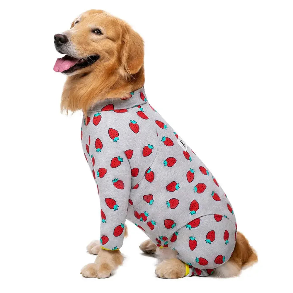 Miaododo Cotton Large Dog Clothes Pajamas Medium Dog Costume Jumpsuits Clothes for Dogs 2020 Male Female Fully Covered Belly