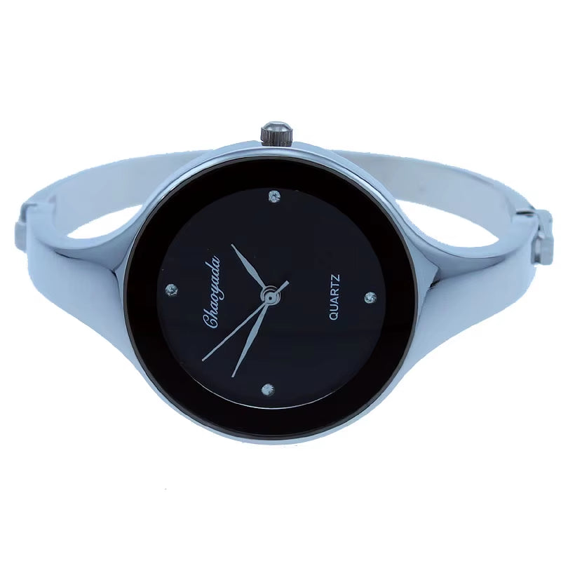 Women Cuff Watch Fashion Casual round Lady Women Bracelet Girls Watches Gold Watch Stainless Steel Quartz Wrist Watch D1