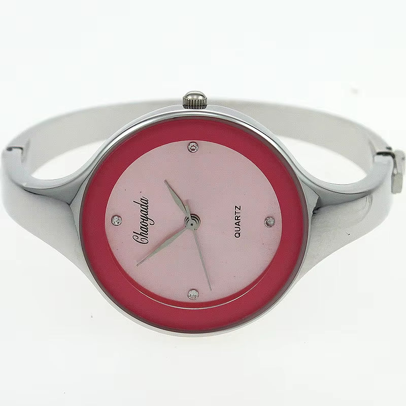 Women Cuff Watch Fashion Casual round Lady Women Bracelet Girls Watches Gold Watch Stainless Steel Quartz Wrist Watch D1