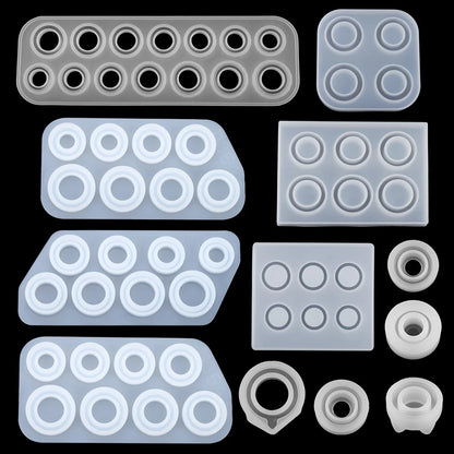 1Pcs Rings Resin Epoxy Molds Mixed Size Silicone Casting Molds Tool for DIY Jewelry Making Findings Supplies Accessories