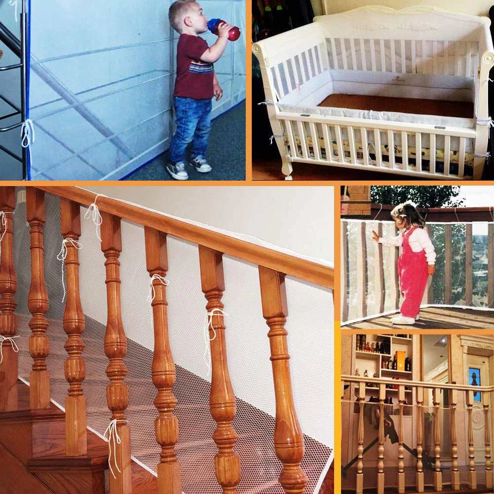 Baby Safety Fence Kid Stairs Balcony Safety Net Thickened anti Fall Safety Mesh Net Home Rail Toddler Security Gate