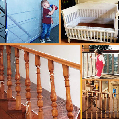 Baby Safety Fence Kid Stairs Balcony Safety Net Thickened anti Fall Safety Mesh Net Home Rail Toddler Security Gate