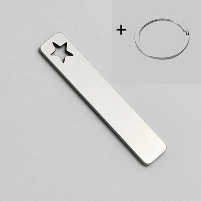 Custom Yellow-Copper Ruler Lotus Design Car Logo Name Number Keychain Laser Keyring Stainless Steel Chaveiro Personalizado Gifts