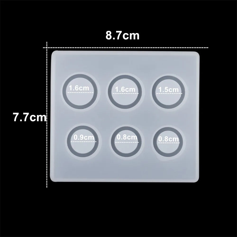 1Pcs Rings Resin Epoxy Molds Mixed Size Silicone Casting Molds Tool for DIY Jewelry Making Findings Supplies Accessories