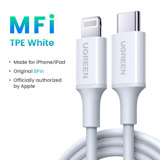 Mfi PD 20W USB C to Lightning Cable for Iphone 14 13 12 Pro Max for Iphone Fast Charging for Ipad Type C Cable